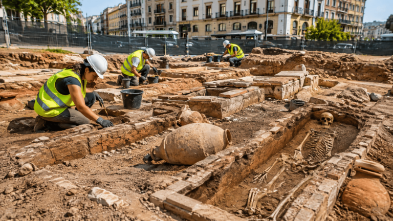 As obras do metrô trazem à luz os restos mortais de mais de 1.000 pessoas da era do Império Romano