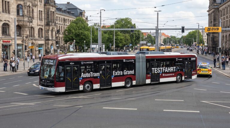 O funcionamento do AutoTram Extra Grand, o superônibus de 30 metros de comprimento.