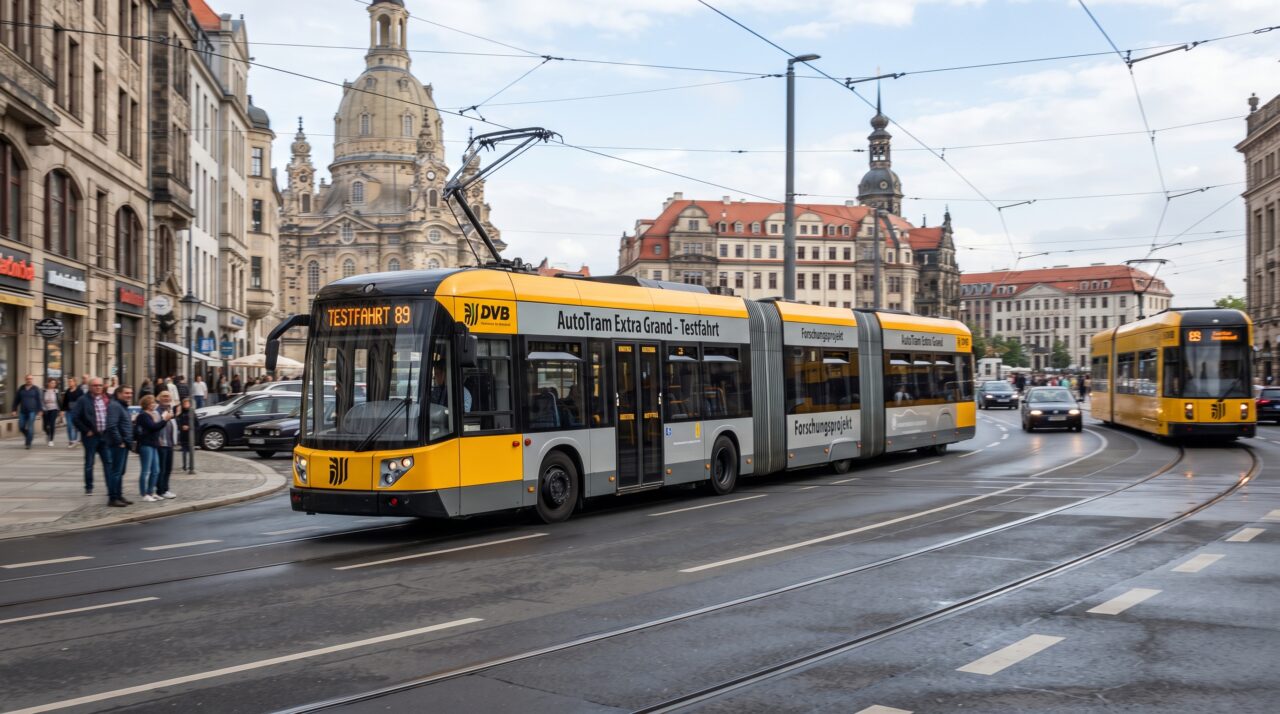O funcionamento do AutoTram Extra Grand, o superônibus de 30 metros de comprimento.