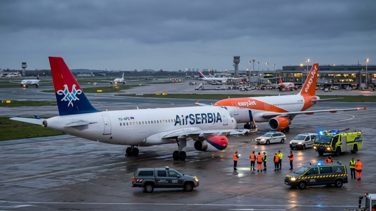 Avião colide com um Airbus A320 e passageiros ficam duas horas a bordo a espera de resgate