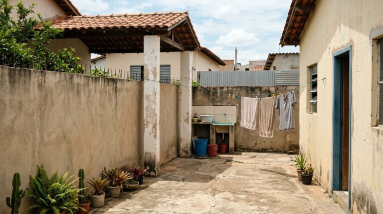 Homem volta de viagem e encontra pilares da varanda do vizinho dentro de seu quintal, exige a retirada e recebe proposta de pagamento pelos centímetros ocupados