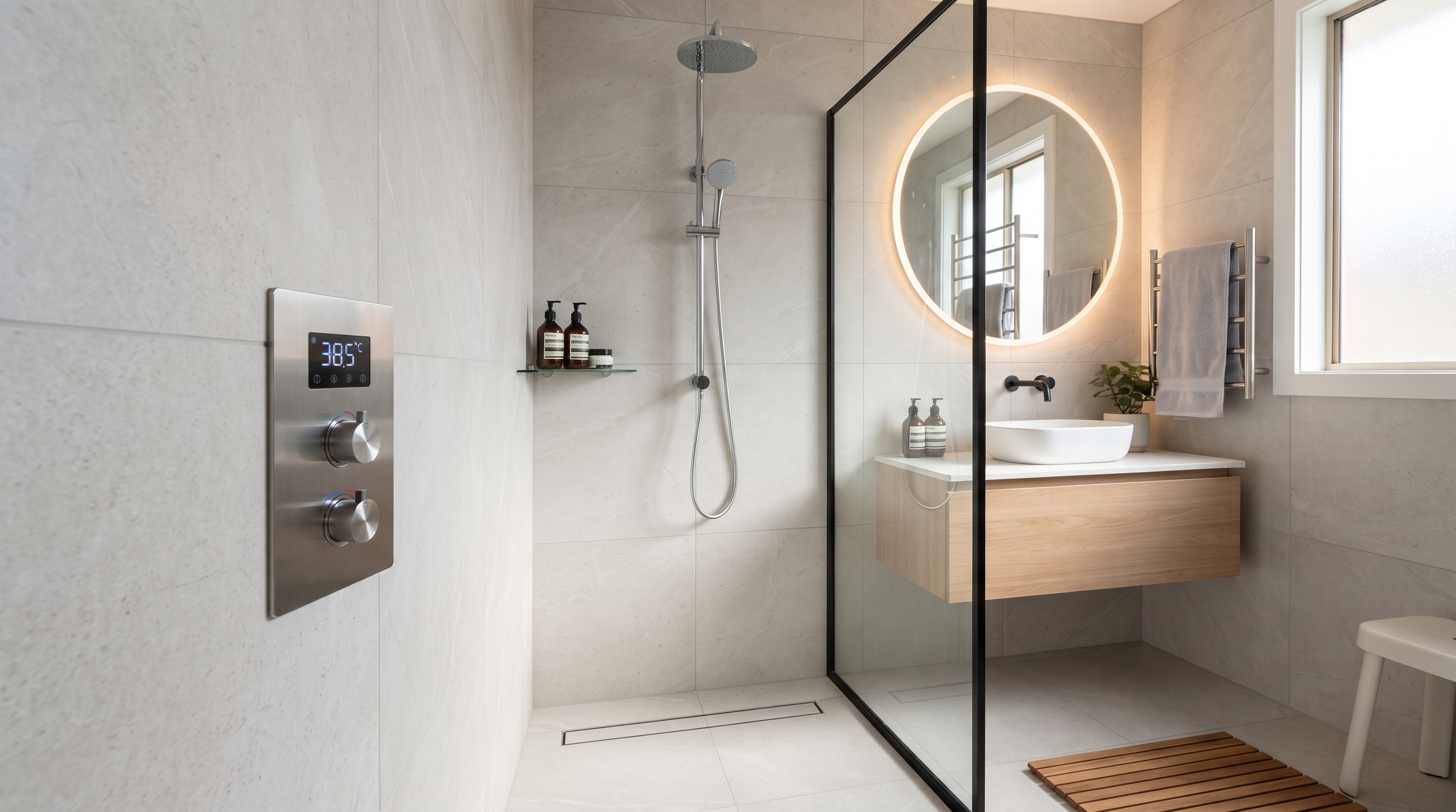 Quanto custa modernizar o banheiro com piso aquecido elétrico sob o porcelanato em 2026? - Foto