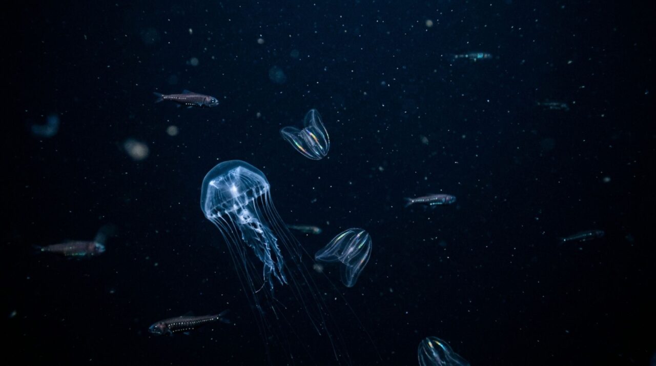 No oceano profundo, quatro de cada cinco animais entre 200 e 1.000 metros conseguem produzir a própria luz