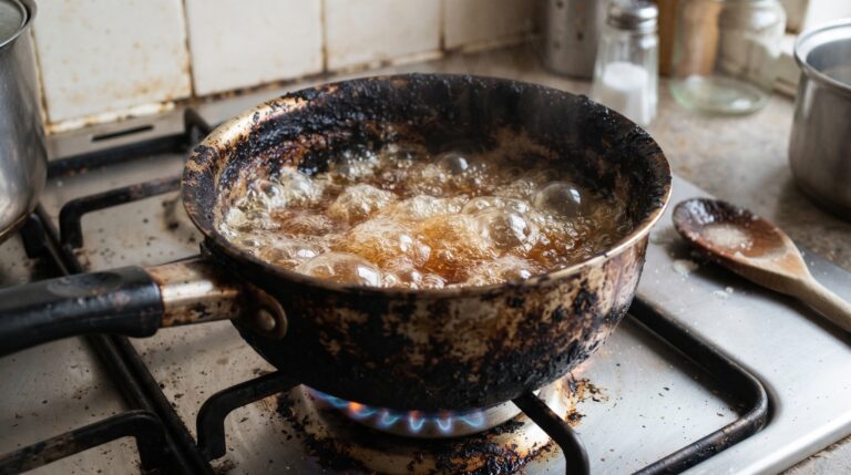 Como limpar panela queimada com açúcar e água fervendo