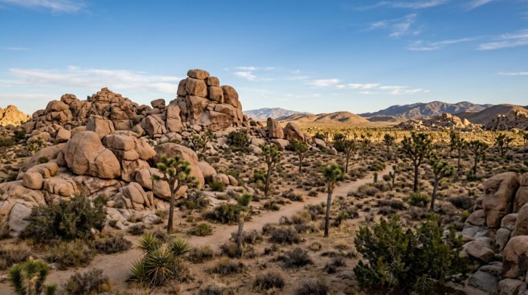 As pilhas de monzogranito de Joshua Tree são resultado de fraturas, intemperismo e erosão ao longo de milhões de anos