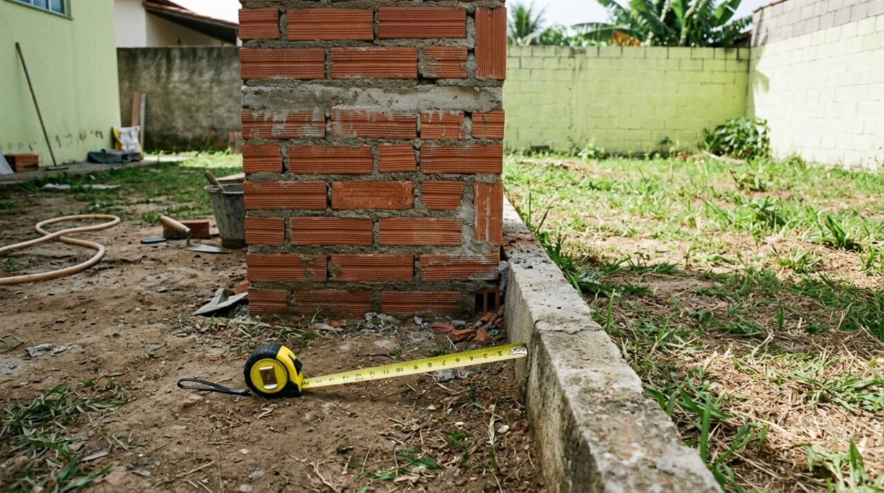 Morador encontra a base da churrasqueira do vizinho dentro de seu terreno, pede a retirada da estrutura e recebe a proposta de manter a obra em troca de uma compensação