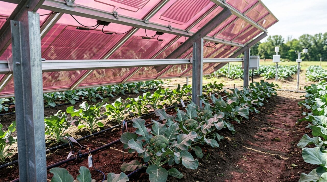 Brócolis sob painéis semitransparentes aproveitaram melhor a luz, mas demoraram mais para amadurecer