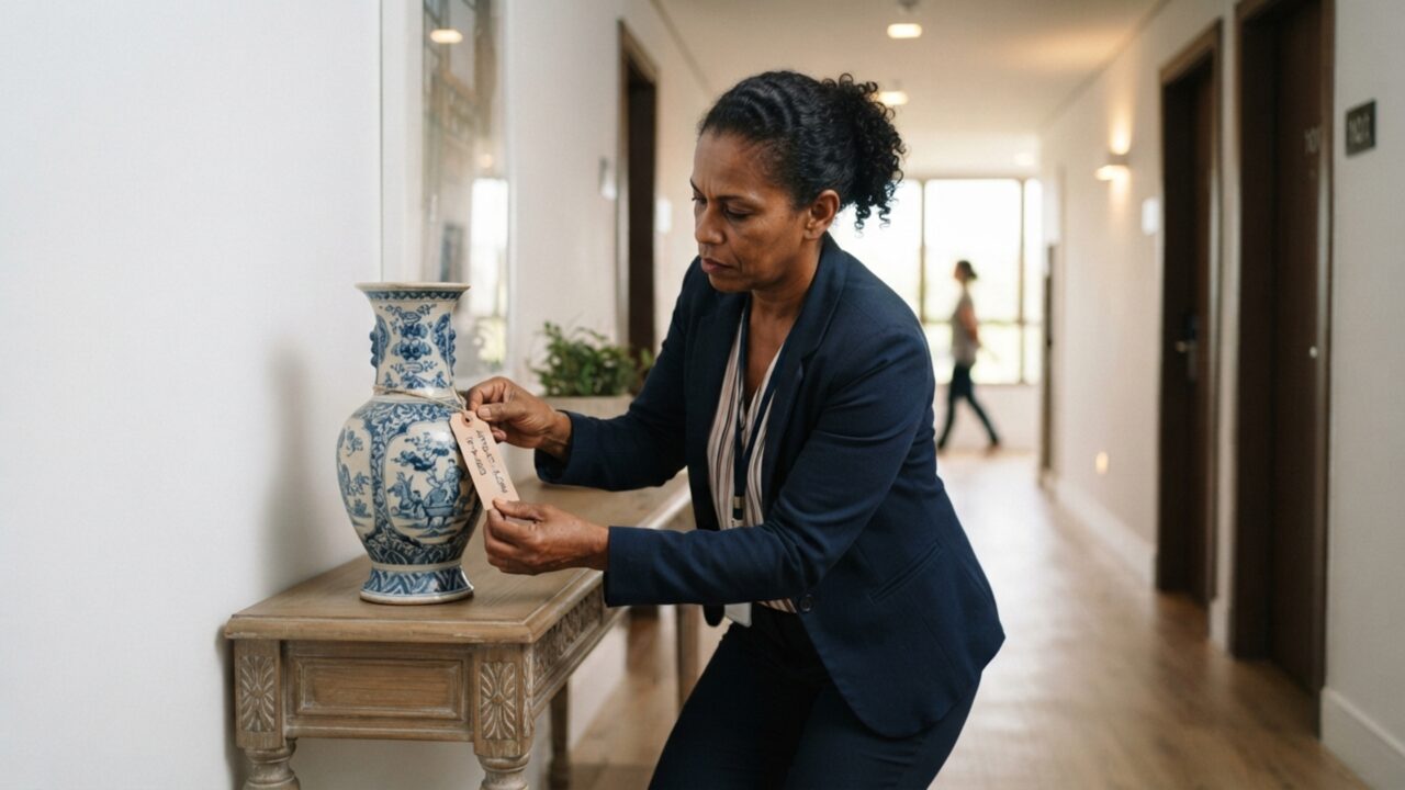 Síndico manda remover vasos deixados meses no corredor de serviço e uma moradora volta de viagem afirmando que peças antigas de sua família foram descartadas sem aviso