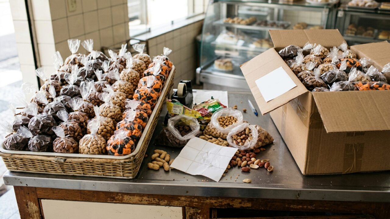 Confeiteira prepara 150 pacotes de doces para vender no Halloween e descobre que a lista de ingredientes pode precisar destacar substâncias capazes de provocar alergias graves