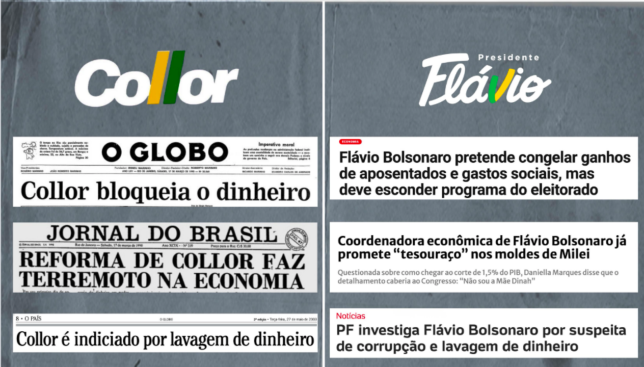 PT compara Flávio Bolsonaro a Collor