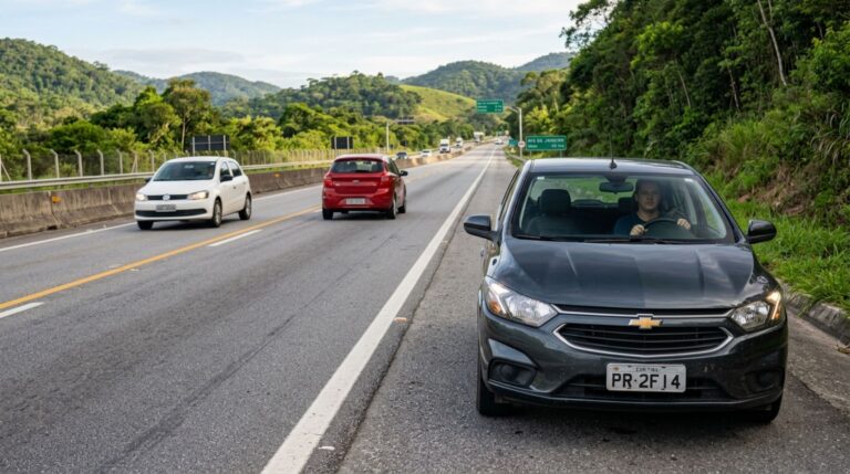 Motorista para no acostamento para esperar amigos que ficaram para trás, acredita que permanecer dentro do carro evita problemas e descobre o que é considerado infração no acostamento