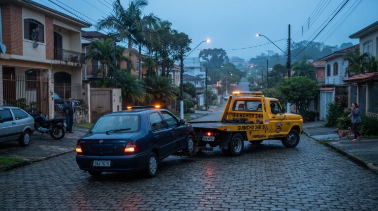 Alarme de carro disparado de madrugada gera multa e remoção do veículo guinchado pela manhã.