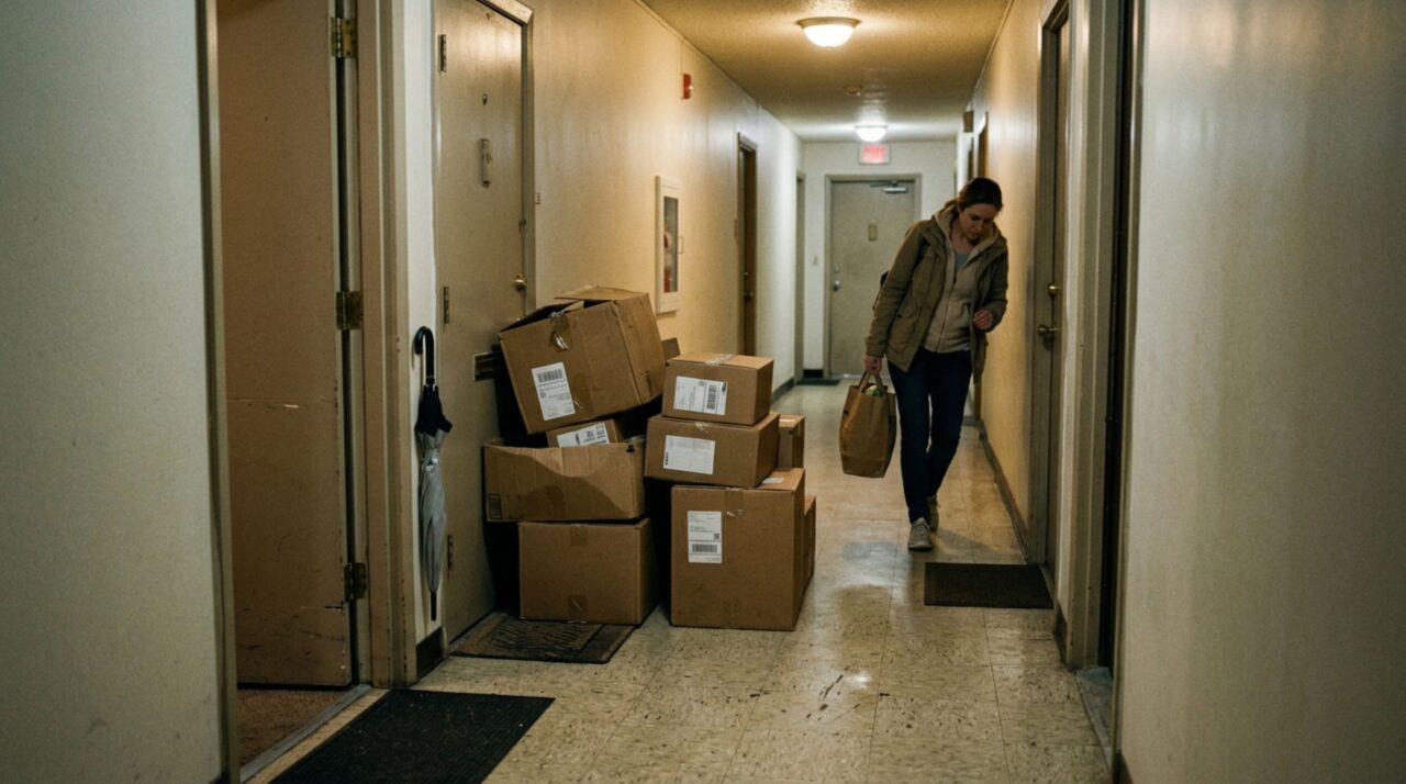Morador deixa caixas no corredor por alguns dias, adia a retirada várias vezes e descobre por que a área comum não vira extensão temporária do apartamento