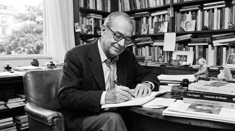 A visão de Carlos Drummond de Andrade sobre a felicidade sem motivo