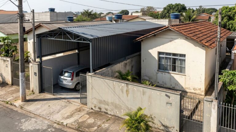 Vizinho constrói uma cobertura sobre a garagem para proteger os carros da chuva, e família ao lado percebe que a sala deixa de receber luz natural durante boa parte do dia