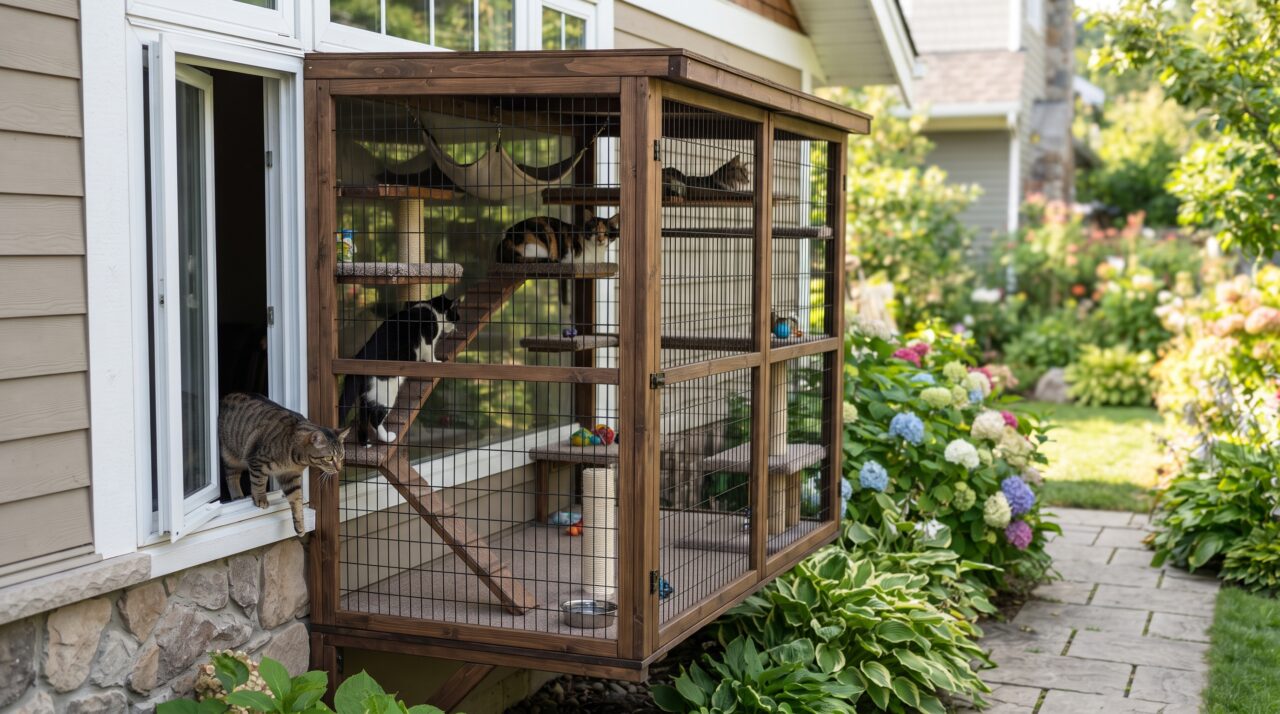Custo e estrutura para construir um catio de 6 m² para gatos em 2026.