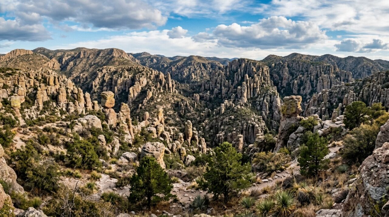 Cinzas correram mais rápido que um carro e viraram torres de pedra após erupção de 27 milhões de anos em Chiricahua