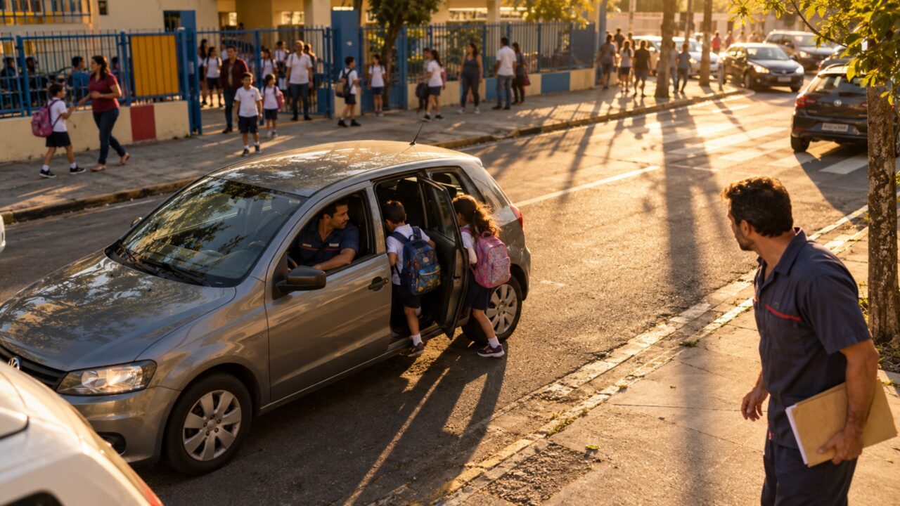 Cliente deixa carro para revisão e encontra o mecânico usando o veículo para buscar os filhos na escola
