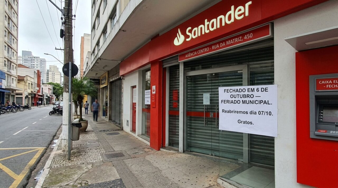 Bancos fechados nesta terça-feira, dia 06