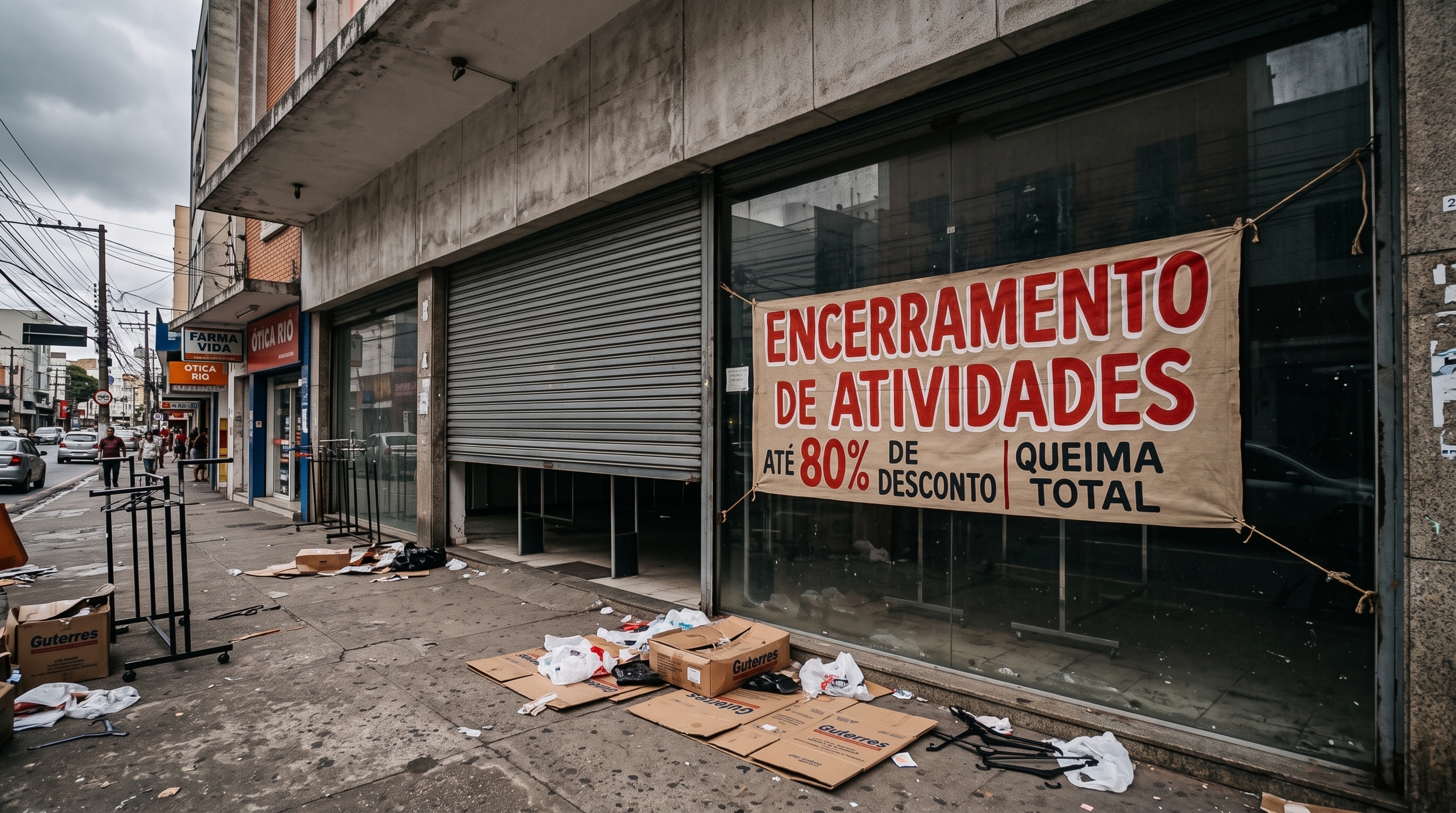 Depois de quase 60 anos vendendo roupas com desconto, rede fecha suas 13 lojas e liquida a operação, porque seguradoras deixaram de pagar indenizações de interrupção de negócios após a pandemia e eliminaram a alternativa de continuidade