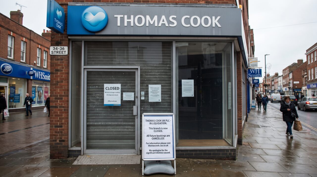 A falência da operadora de turismo britânica Thomas Cook em 2019