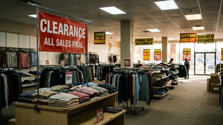 Depois de crescer para 344 lojas de roupas e descontos, rede entra em falência e começa fechando 74 unidades, porque aquisições recentes e dificuldades financeiras deixaram pontos pouco rentáveis dentro de uma estrutura que precisava encolher rapidamente