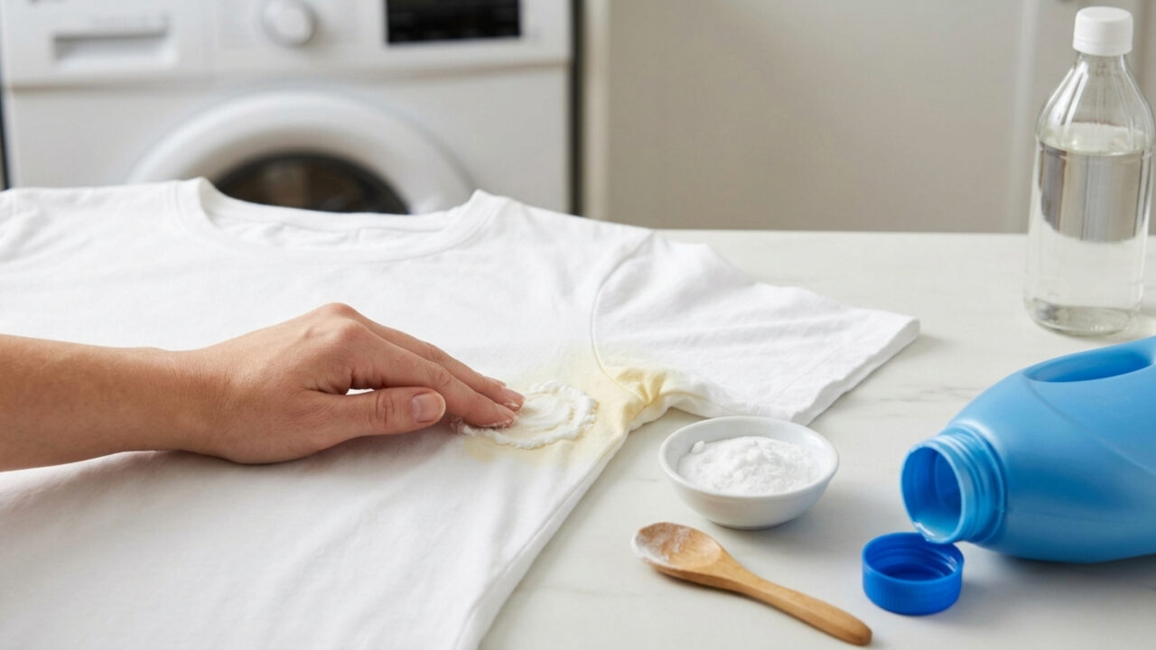 Como remover manchas amareladas de desodorante nas axilas das camisetas: a maneira mais fácil de remover manchas amarelas