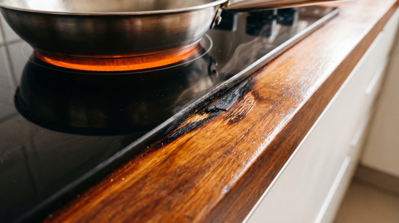 Família instala um cooktop em bancada de madeira e descobre por que o recorte precisa considerar o calor antes de usar o equipamento