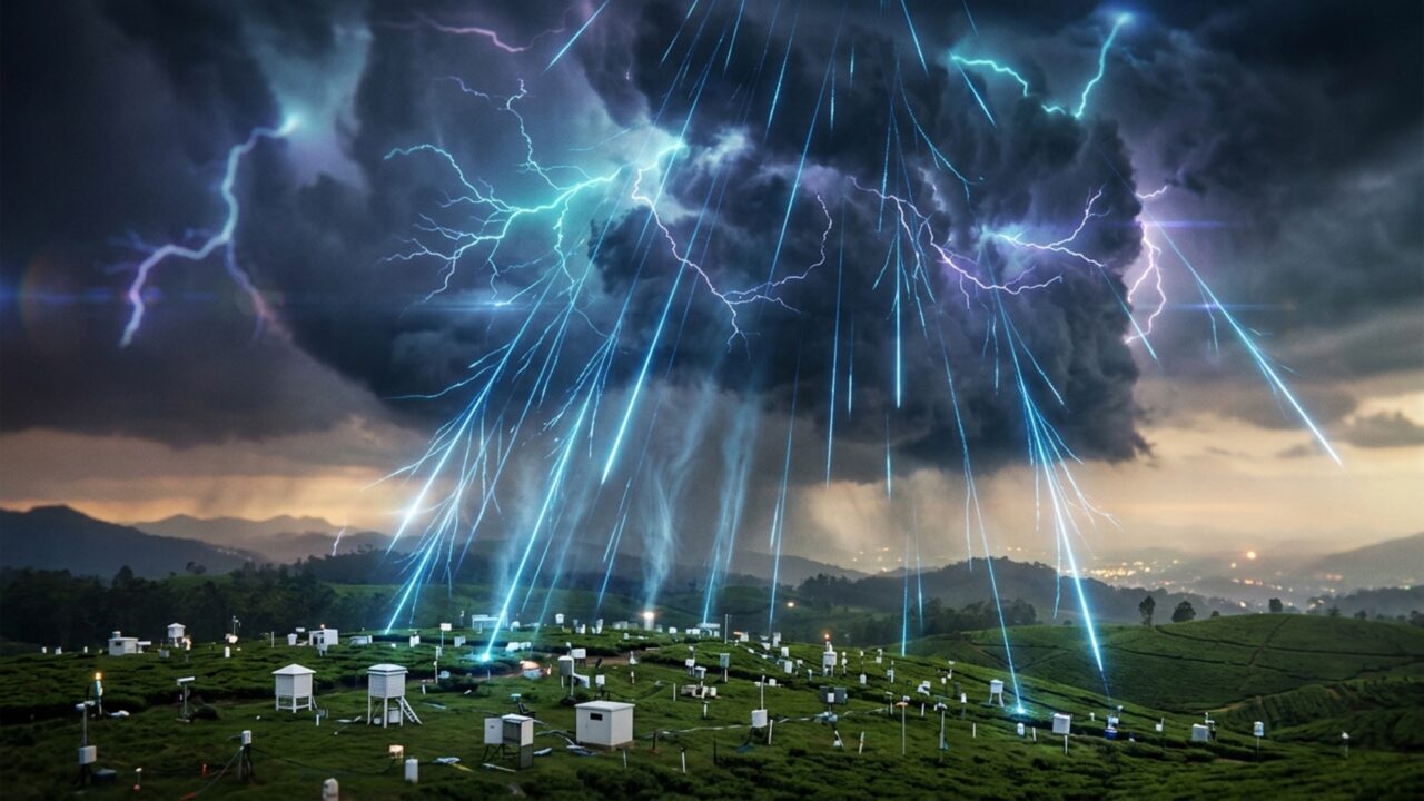 Partículas vindas do espaço atravessaram tempestades e revelaram campos elétricos que balões e aviões dificilmente conseguem medir por dentro
