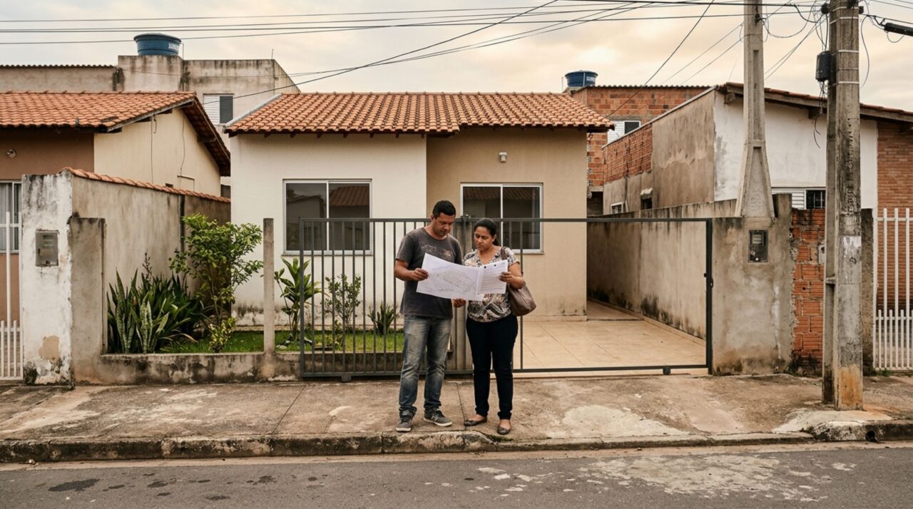 Casal compra um lote anunciado com 300 metros quadrados, constrói a casa dos sonhos e descobre, durante a contratação de financiamento, que a matrícula registra uma área menor