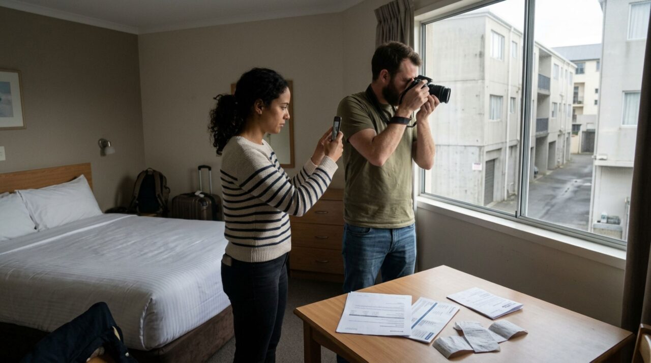 Voucher, anúncio e fotos do quarto ajudam a demonstrar diferenças entre a oferta e a hospedagem recebida