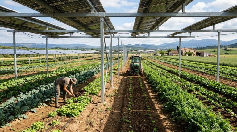 Agricultura e geração solar compartilham o mesmo terreno
