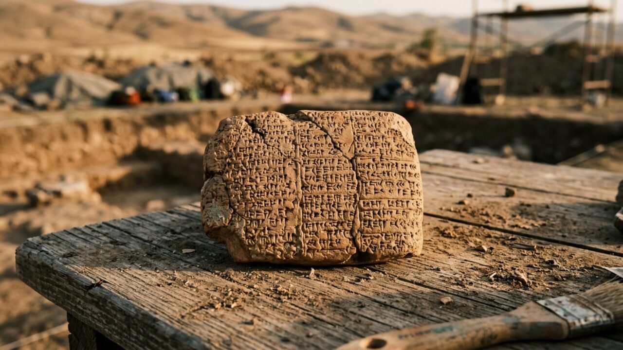 Uma pequena placa de argila saiu do solo na Turquia com trechos do tratado de paz mais antigo conhecido pela história