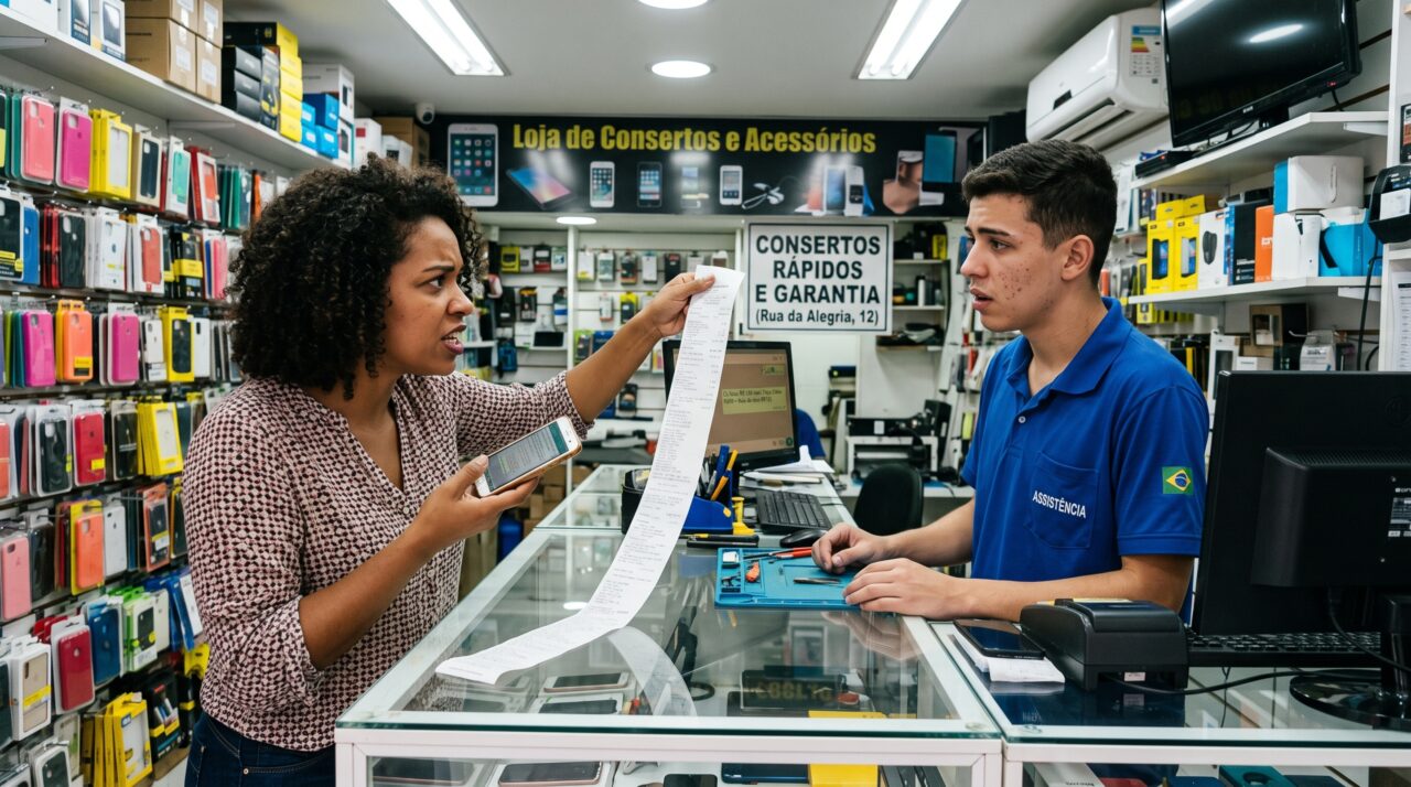 Cliente aprova um conserto simples, volta para buscar o aparelho e encontra uma conta quase três vezes maior por peças adicionadas durante o serviço