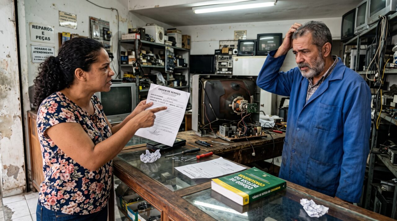 Consumidor deixa o eletrodoméstico na assistência, espera mais de 30 dias e descobre que já não precisa aceitar apenas outra tentativa de conserto