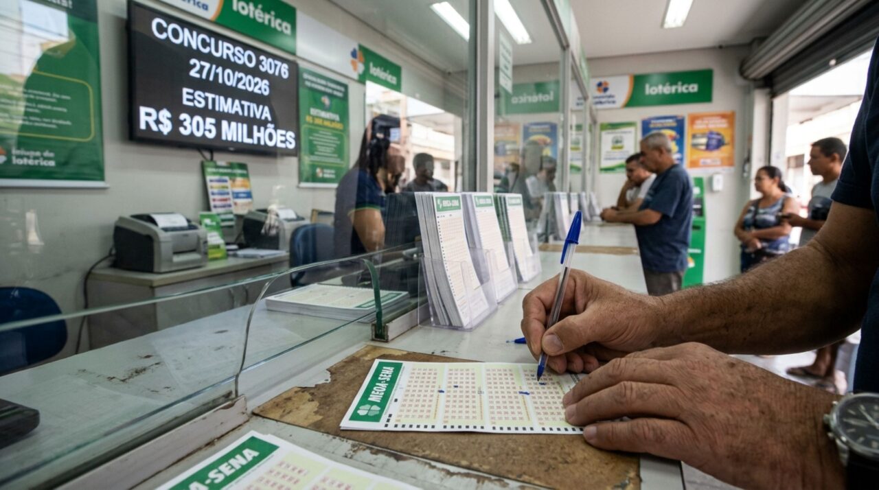 Mega-Sena sorteia prêmio estimado em R$ 305 milhões nesta terça-feira