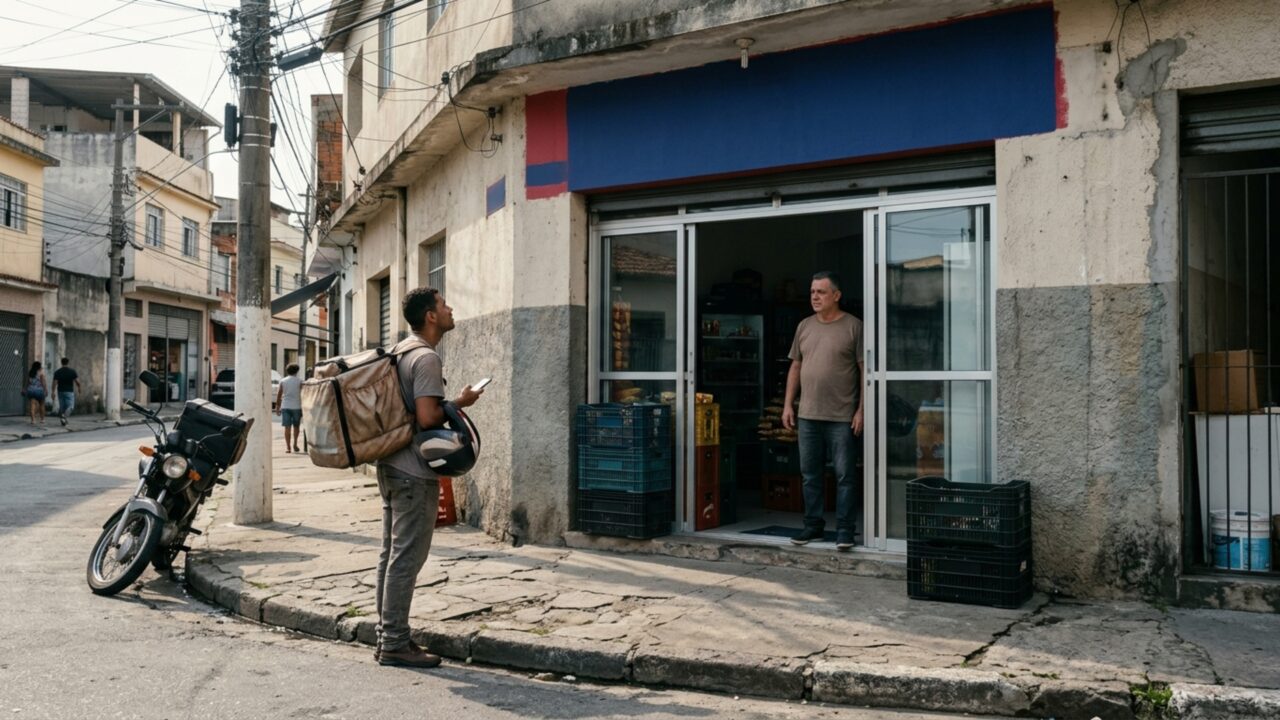 Dono de loja autoriza uma pintura na fachada, mas encontra o número do imóvel coberto pelo novo letreiro e começa a receber reclamações de clientes e entregadores que não conseguem localizar a entrada