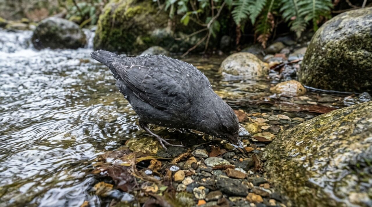 Larvas de insetos escondidas entre pedras fazem do fundo dos riachos uma importante área de alimentação