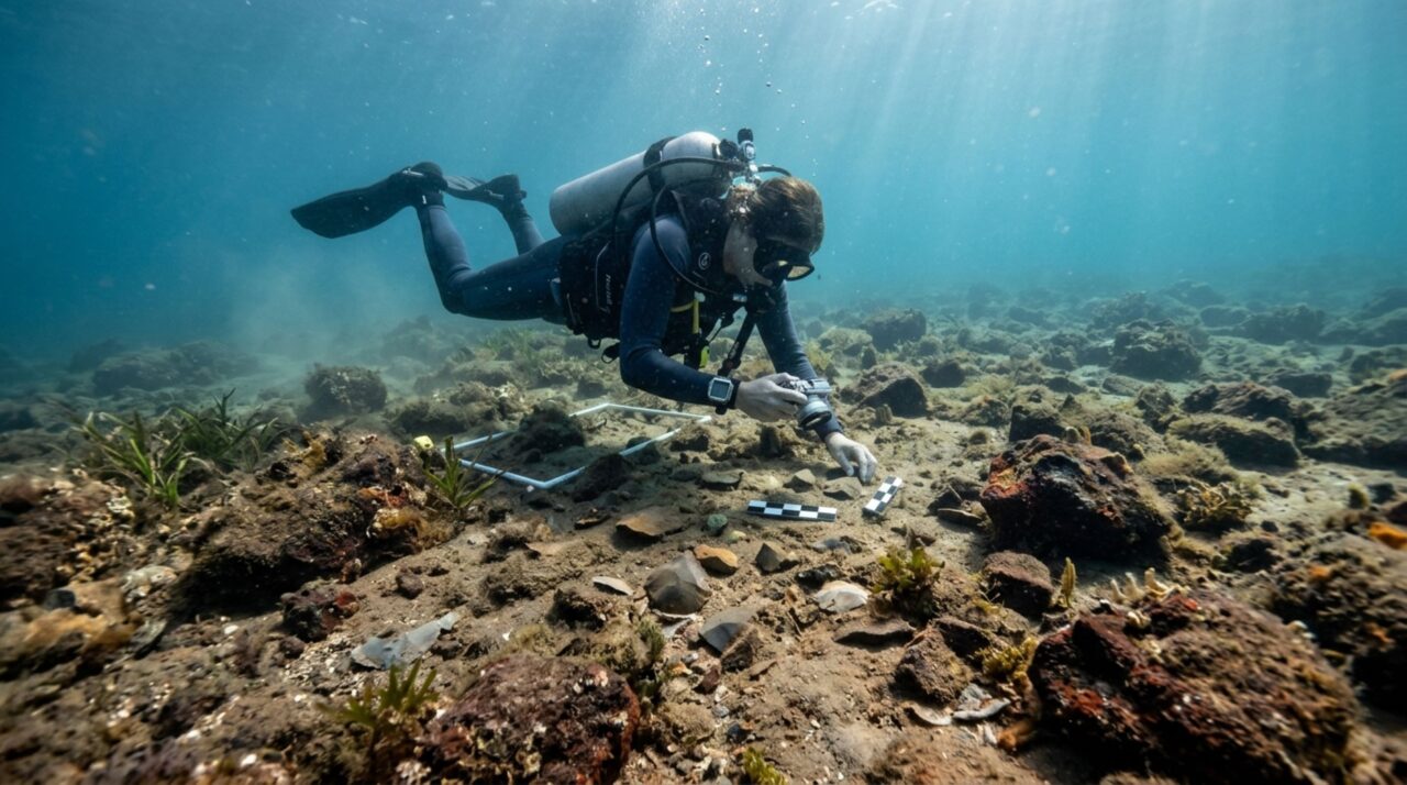 Um sítio australiano hoje submerso preservou ferramentas e rotas de uma paisagem indígena que desapareceu quando o mar avançou