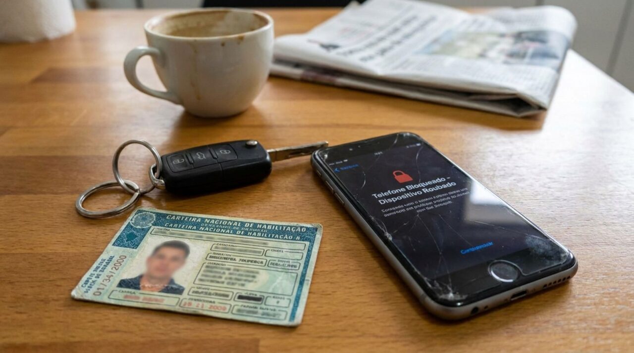 Mulher tem o celular furtado antes de voltar para casa, deixou a CNH física na residência e procura entender como comprovar sua habilitação se for abordada no caminho