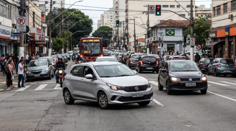 Infração de trânsito por falta de seta em mudança de faixa ou retorno