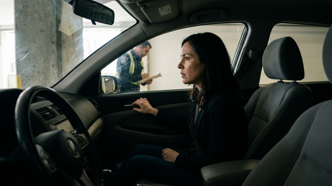 Moradora encontra a vaga mais estreita após uma pintura e recebe advertência por estacionar o mesmo carro que usa há anos