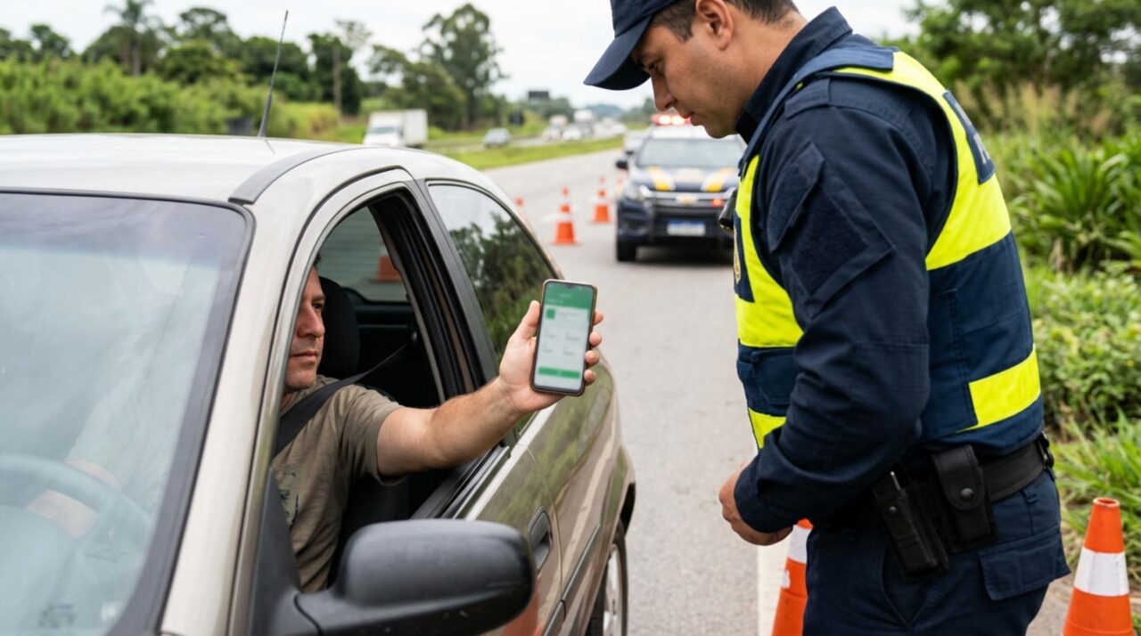 Motorista salva o documento do carro no celular e descobre na blitz por que ele funciona mesmo sem internet