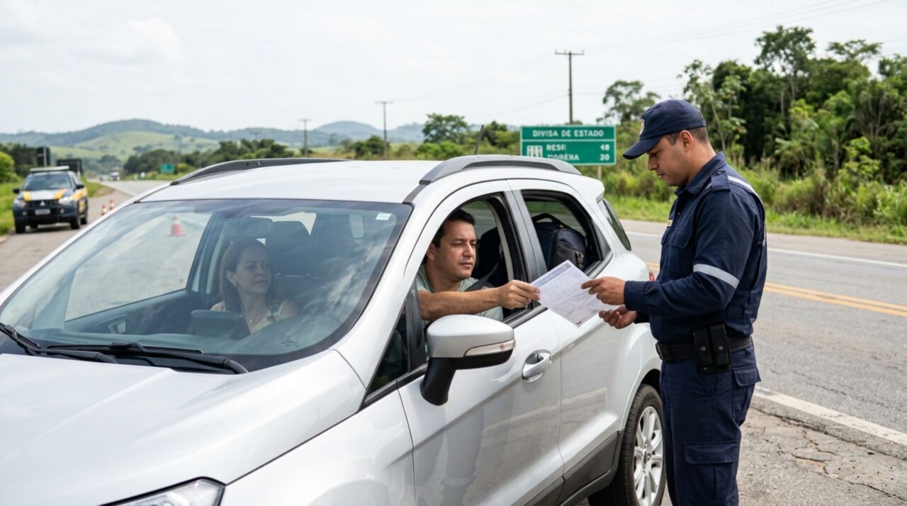 Casal viaja em um carro emplacado em outro estado, recebe uma pergunta sobre o licenciamento durante a fiscalização e descobre por que o calendário local não é necessariamente o aplicado ao veículo