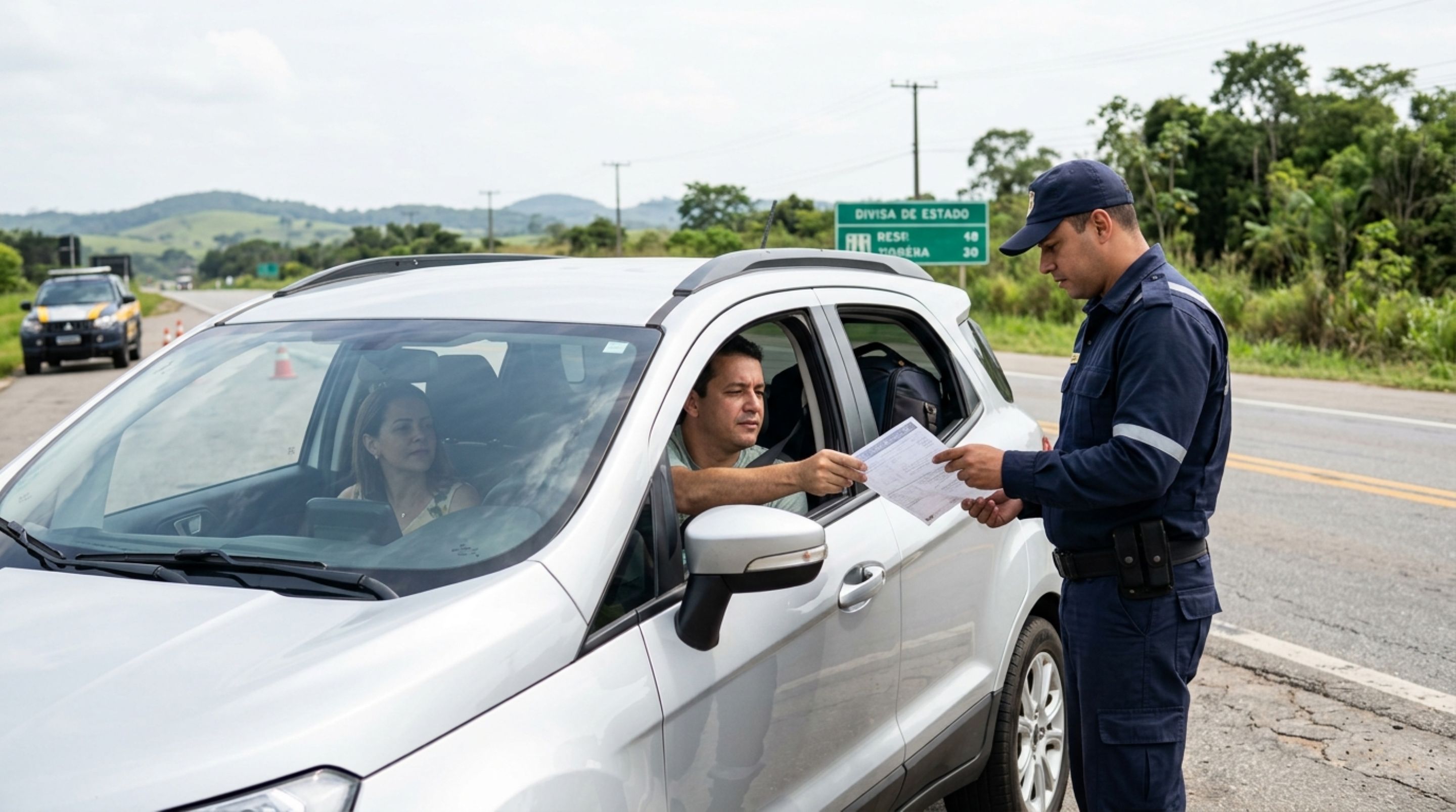 Casal viaja em um carro emplacado em outro estado, recebe uma pergunta sobre o licenciamento durante a fiscalização e descobre por que o calendário local não é necessariamente o aplicado ao veículo