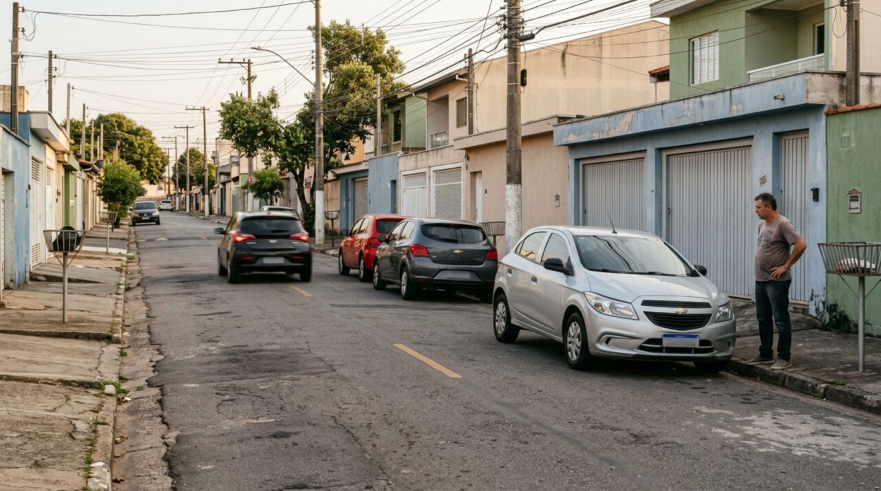 Morador encontra uma vaga livre do outro lado de uma rua de mão dupla, estaciona o carro voltado para o sentido contrário e descobre que a posição do veículo também pode gerar multa