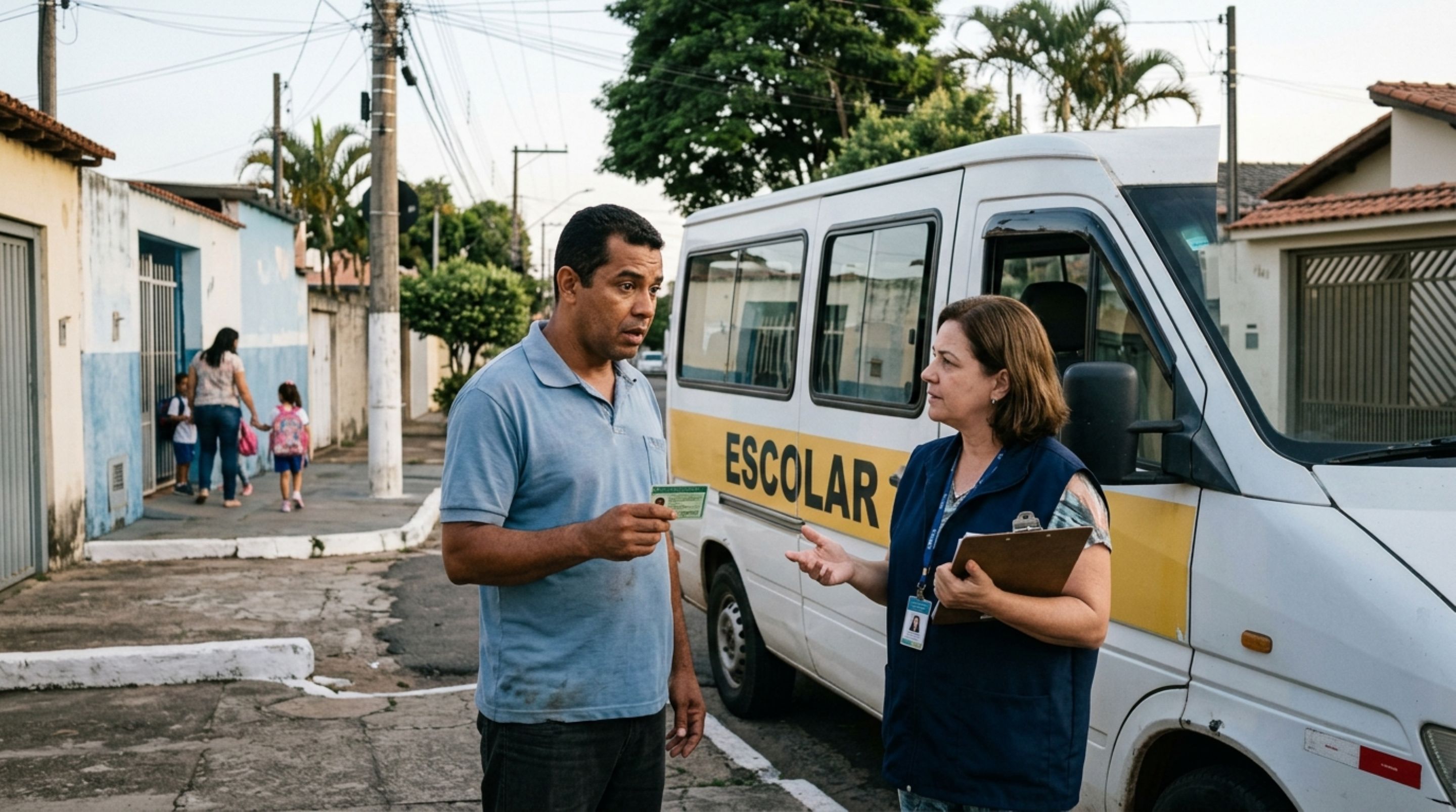 Motorista com CNH categoria B aceita transportar alunos em uma van escolar, acredita que sua experiência ao volante é suficiente e descobre as exigências específicas para esse serviço