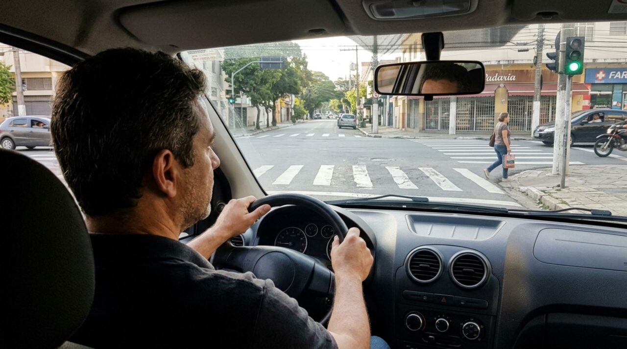 Motorista acelera para atravessar uma faixa de pedestres antes que uma pessoa termine a travessia e descobre que o sinal aberto para veículos não elimina todos os deveres de proteção aos pedestres