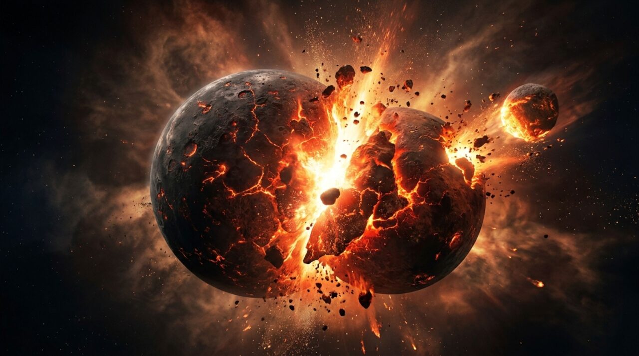 A Lua pode ter surgido inteira em poucas horas após uma colisão colossal: novas simulações mudam a imagem de uma formação lenta