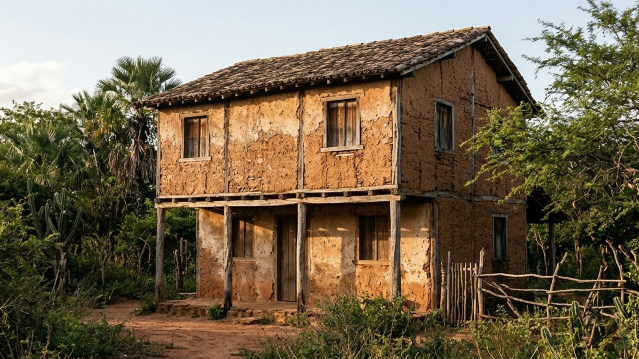 Construída no sertão nos anos 1950, a casa de taipa com dois pavimentos segue intrigando por desafiar a lógica mais comum da engenharia